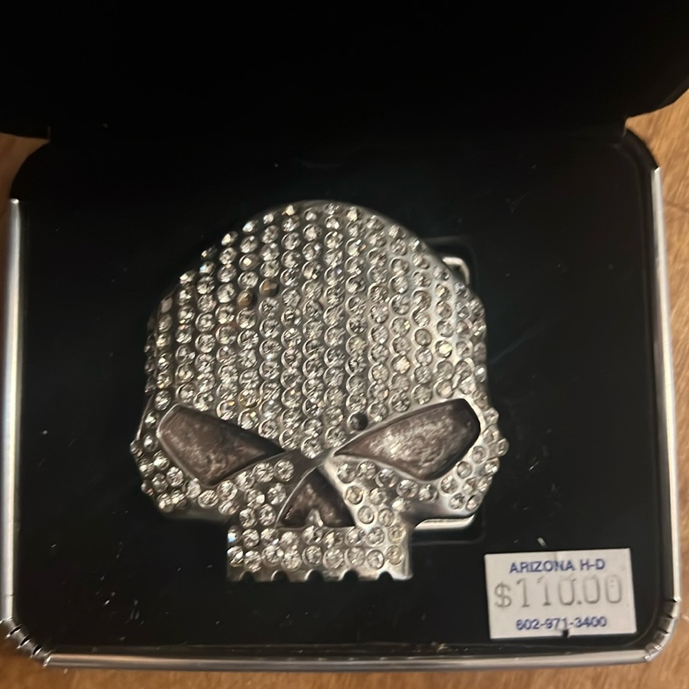 Harley Davidson Willy G Crystal studded belt buckle